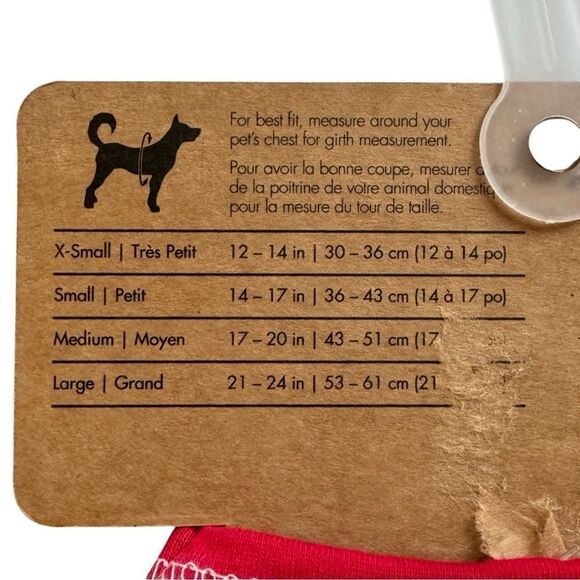 Pup Crew Santa Print Red & White Knit Pet Pajamas XS NWT - Picture 5 of 6